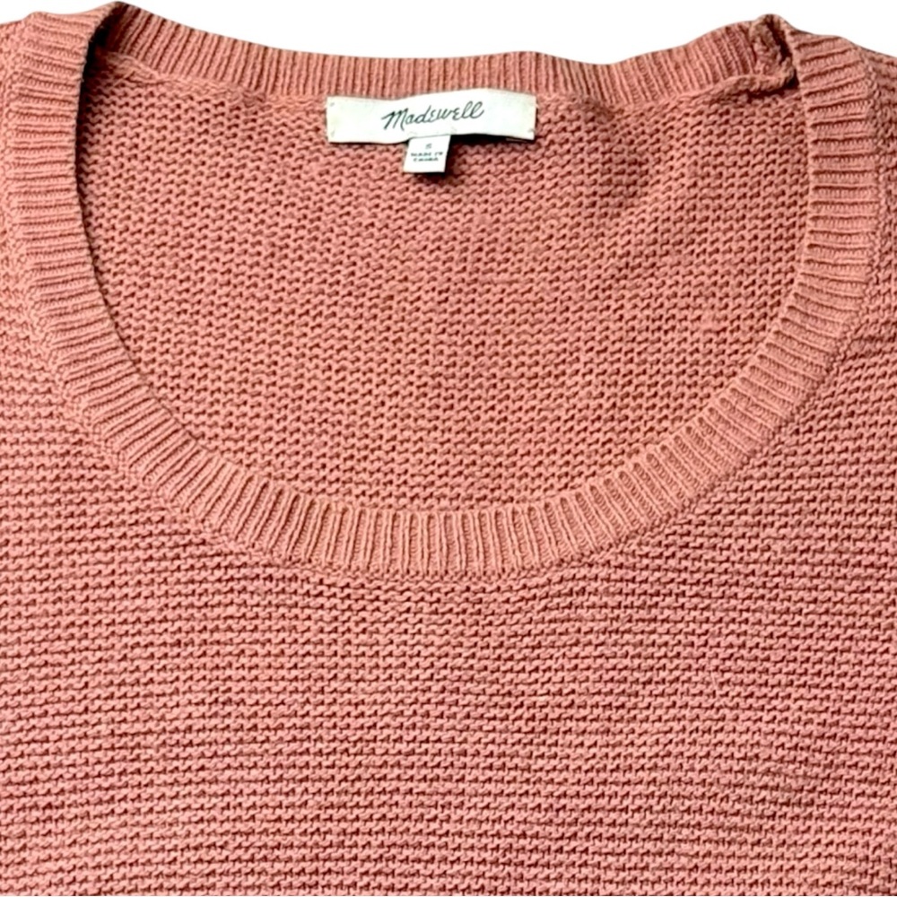 Madewell Women’s S Pink Knit Crewneck Pullover Sweater Soft‎ Cotton Blend